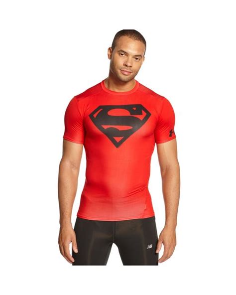 Under Armour Alter Ego Superman Compression In Red For Men Lyst