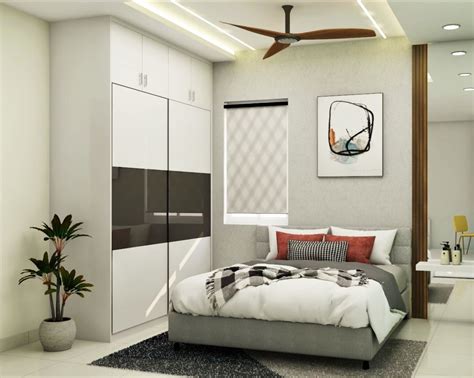 Rectangular Single Layered Ceiling Design For Bedrooms Livspace