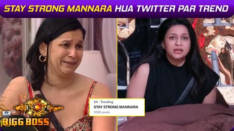 Bigg Boss 17 Update National Telivision Par Mannara Ko Rote Dekh Fans