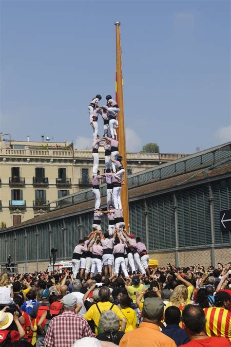 Torres Humanas Catalanas Castells Imagen De Archivo Editorial Imagen