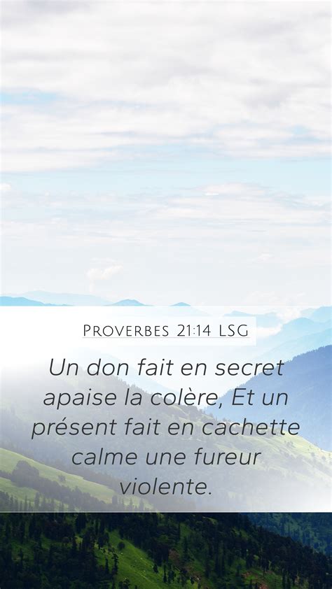 Proverbes Lsg Mobile Phone Wallpaper Un Don Fait En Secret