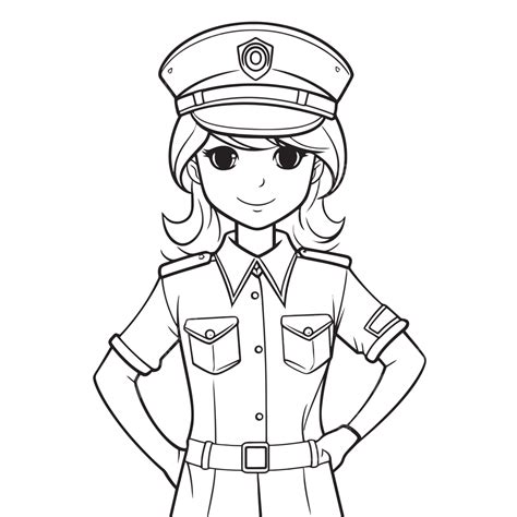 Male And Female Police Coloring Book Coloring Pages