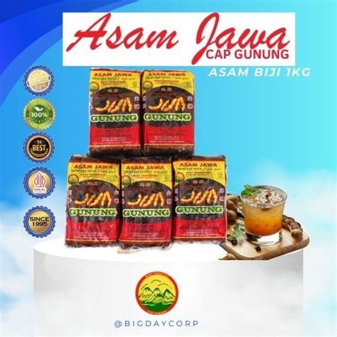 Jual Asam Jawa Asam Biji Cap Gunung Kg Termurah Shopee Indonesia