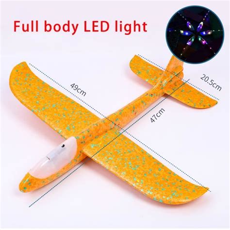 Full Led Orange Cm Planeur Main En Mousse De Cm Avion Lancer