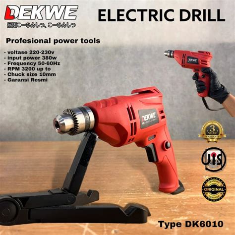 Jual Mesin Bor Listrik DEKWE DK6010 Electric Drill 10mm 380Watt Bor