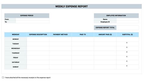 Excel Templates For Expenses