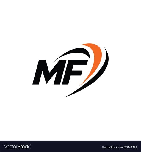 Monogram Mf Logo Design Strong Fast Moving Forward Dynamic