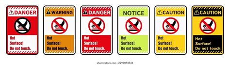 Danger Sign Do Not Touch Hot Stock Vector Royalty Free Shutterstock