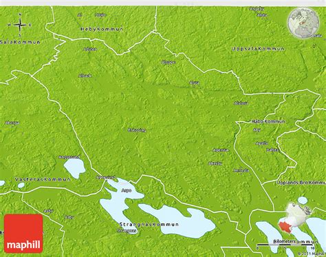 Physical 3D Map of Enköping Kommun