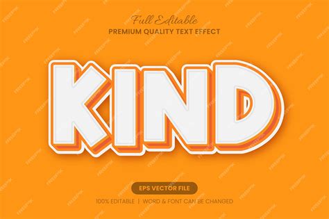 premium vector kind cartoon editable text effect font graphic style