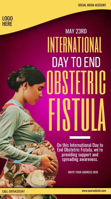 International Day To End Obstetric Fistula Post Template Postermywall