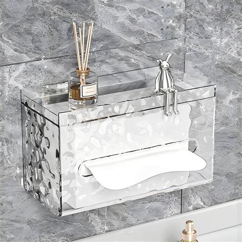 Glacier Pattern Transparent Tissue Box Household Toilet Tissue Box