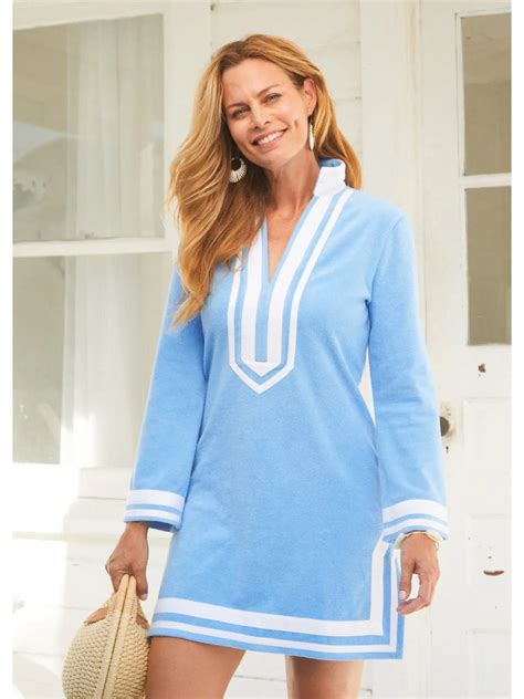 Cabana Life Terry Tunic Powder Blue Ford And Crew