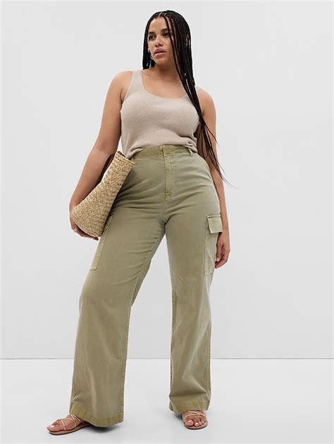 Loose Khaki Cargo Pants Gap