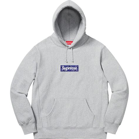 Bandana Box Logo Hooded Sweatshirt Fall Winter 2019 Supreme