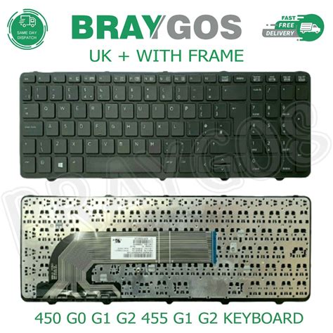 For Hp Probook G G G Uk Layout Laptop Keyboard With Frame Ebay