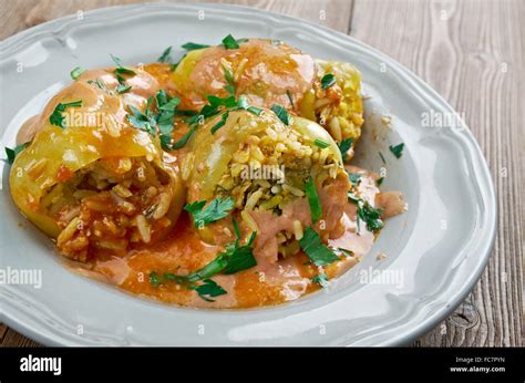 Stuffed Paprika Stock Photo Alamy