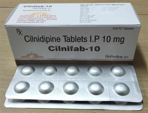 Cilnifab Cilnidipine Mg Tablets Prescription Treatment