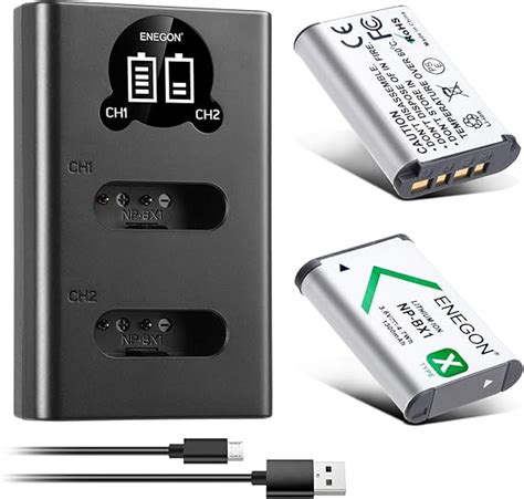 Batterie Enegon Np Bx Pack De Mah Et Kit De Chargeur Lcd