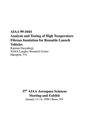 Fillable Online Ntrs Nasa Analysis And Testing Of High Temperature