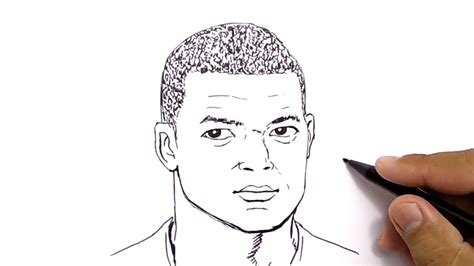 Kylian Mbappe Drawing Easy