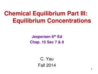 Ppt Chemical Equilibrium Unit Part Ii Powerpoint Presentation