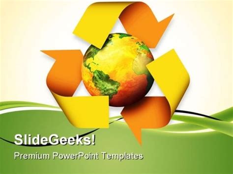 Recycle Globe Powerpoint Templates And Powerpoint Backgrounds 0811