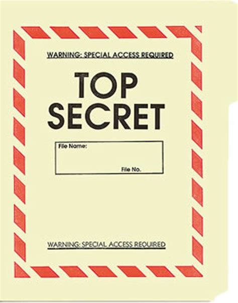 Top Secret Folder Template