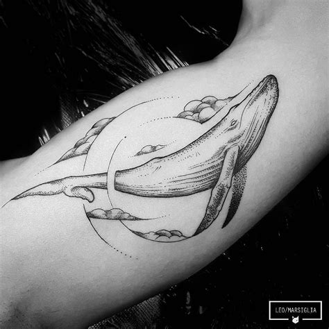 Flying Whale Tattoo Design On Arm By Leo Marsiglia Whale Tattoo