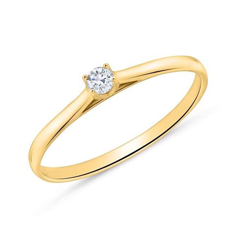 Brilladia Verlovingsring In 14K Goud Met Diamant VR0481 14KGSL