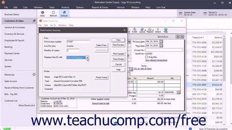 Sage 50 2018 Tutorial Printing And Emailing Invoices Sage Training Youtube