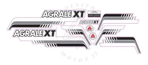 Kit Adesivo Moto Agrale Xt Cores Kit Advertencia Cromado