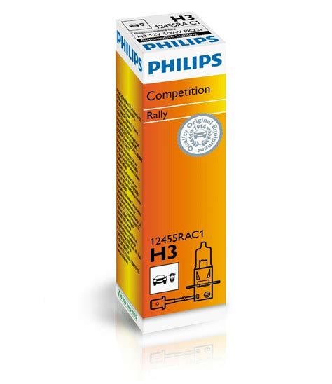 Philips Rallye Vision H3 100W Deux Ampoules Brouillard Léger Halogène