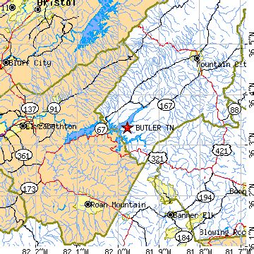 Butler, Tennessee (TN) ~ population data, races, housing & economy