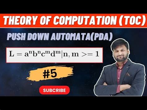 Design A PDA For A Nb Nc Md M CFL Language Push Down Automata TOC