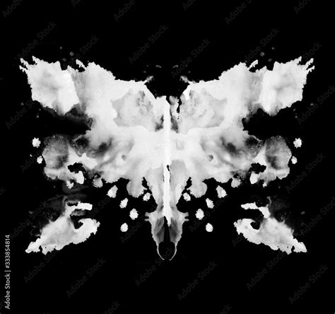 Rorschach Test Ink Blot Illustration Psychological Test Silhouette Of