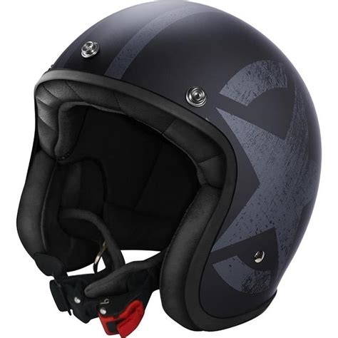 Casque QUARTZ STAR STORMER Noir Mat Gris Mat MAXXESS FR Casque Jet