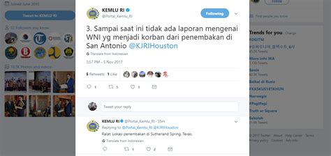 Kemlu RI Sebut Tidak Ada WNI Jadi Korban Di Texas