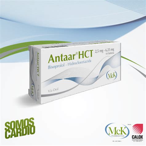 Antaar Hct Bisoprolol Hidroclorotiazida Mg Mg X Tabletas