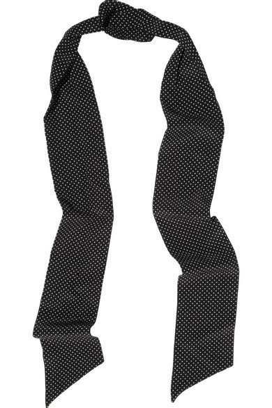 Saint Laurent Polka Dot Silk Scarf Net A Portercom