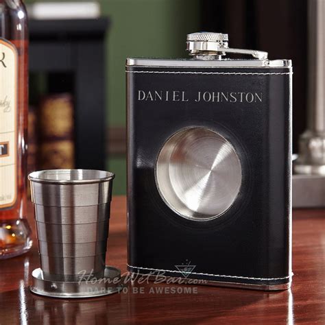 Personalized Dual Liquor Flask With Shot Glass Set Unique - Etsy