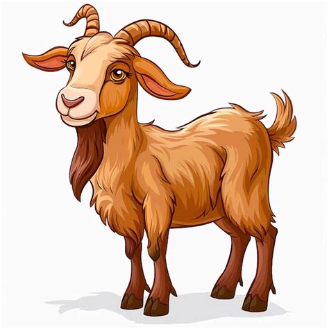 Premium Photo A Cartoon Drawing Of A Goat With Horns And Horns