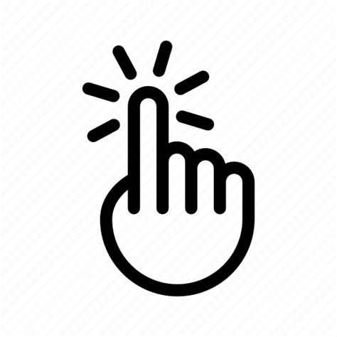 Click Finger Hand Pc Screen Tap Touch Icon