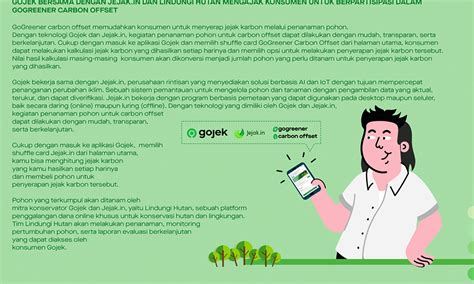 Pertama Di Industri Gojek Luncurkan Fitur Gogreener Carbon Offset