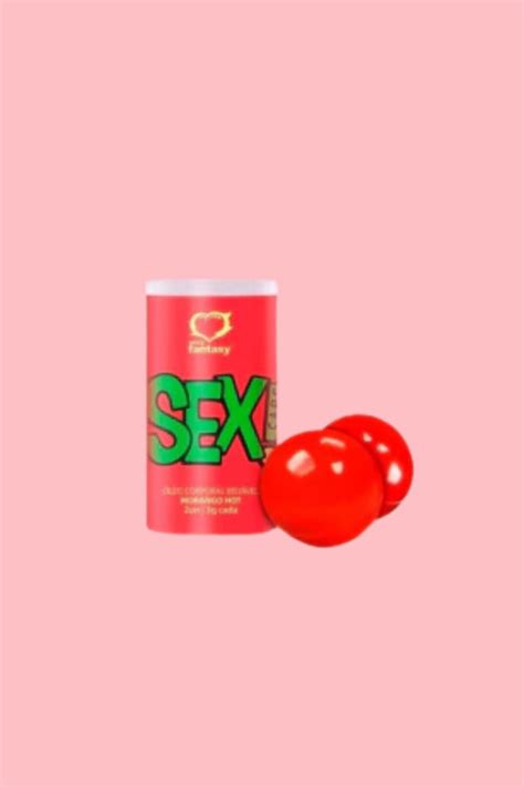 SEX CAPS Bolinha beijável MORANGO Madame Poá