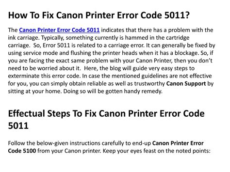 Ppt Canon Printer Error Code Powerpoint Presentation Free