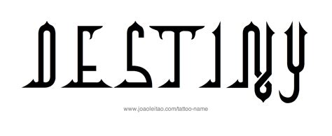 Destiny Name Tattoo Designs