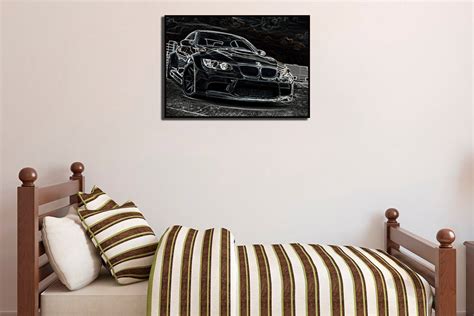 Bmw Poster Car Poster Bmw Car Drawing Garage Art Bmw Art Print - Etsy