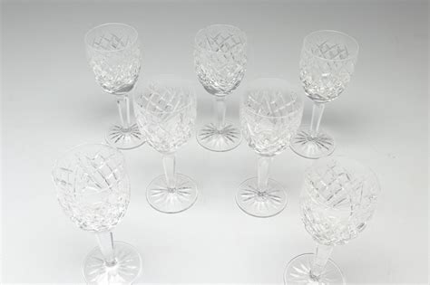 Waterford Crystal Avoca Claret Glasses Vintage Ebth