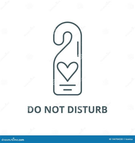 Do Not Disturb Line And Glyph Icon Warning Talker Board For Door With